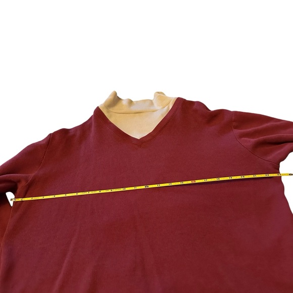 Emily Rose Sweatshirt Womens Large Maroon Sweatshirt Collared Layered - Picture 4 of 8